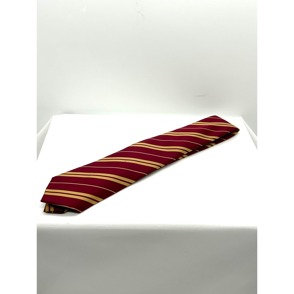 NWT Harry Potter Wizard Tie Burgundy Gold Striped Cosplay Costume Necktie